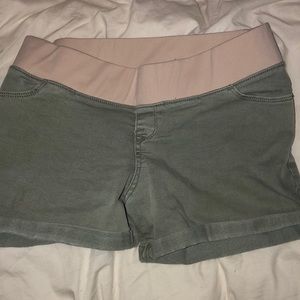 Green Maternity Shorts